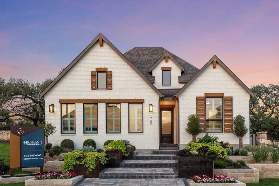 Front exterior of a home in the Wolf Ranch: 51ft. lots community, located in Georgetown, TX (Image 5).