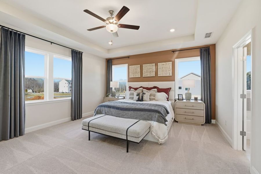 Furnished interior in a model home at Dreycott in Lawrenceville (Image 3).