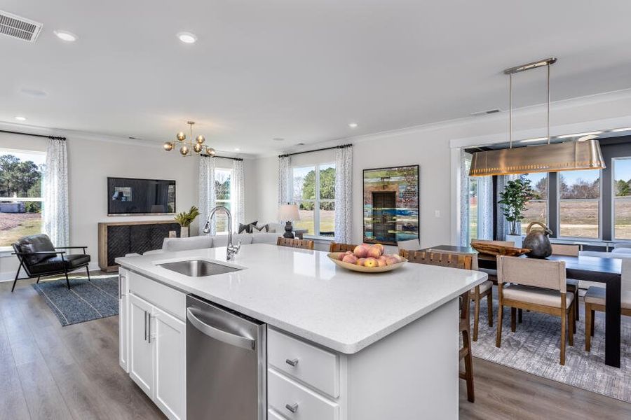 Furnished interior in a model home at Black Forest Pointe in Benson (Image 7).