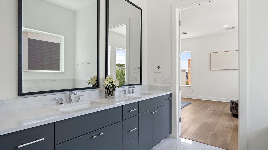 Furnished interior in a model home at Sunridge in Austin (Image 10).