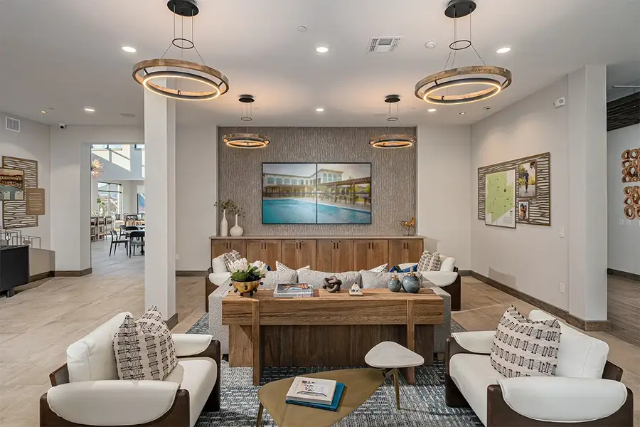 Furnished interior in a model home at Lexington Frisco in Frisco (Image 3).