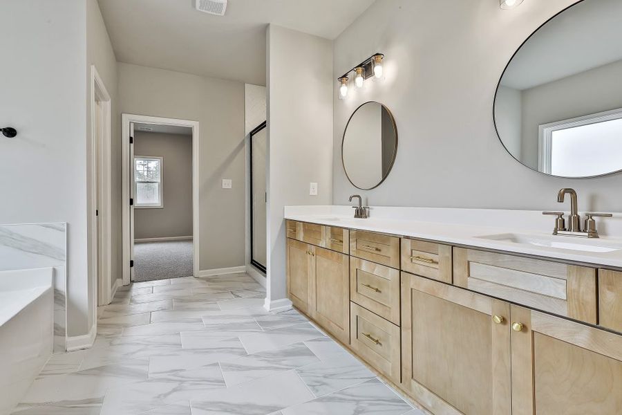 Furnished interior in a model home at Wimberly Estates in Newnan (Image 3).