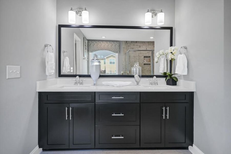 Furnished interior in a model home at Kilburne Village in Greensboro (Image 16).