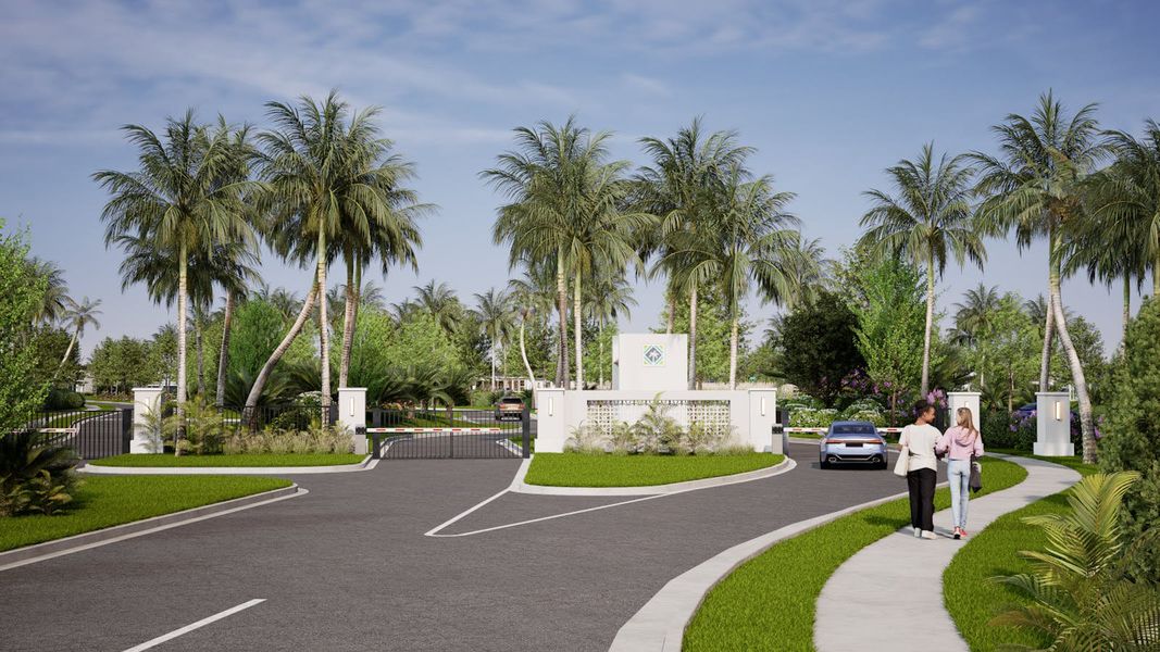 Entrance to the Palm Grove community in Bradenton, FL, featuring signage and landscaping (Image 14).