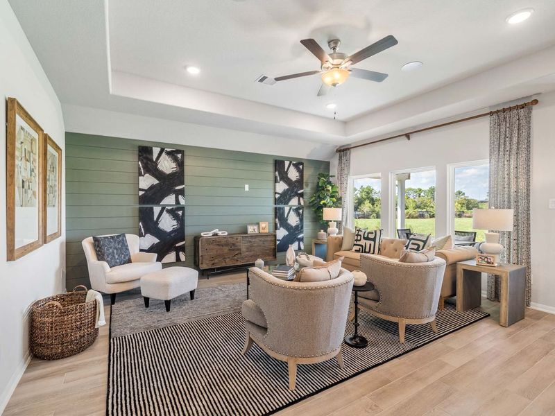 Furnished interior in a model home at Windmill Estates in Magnolia (Image 9).