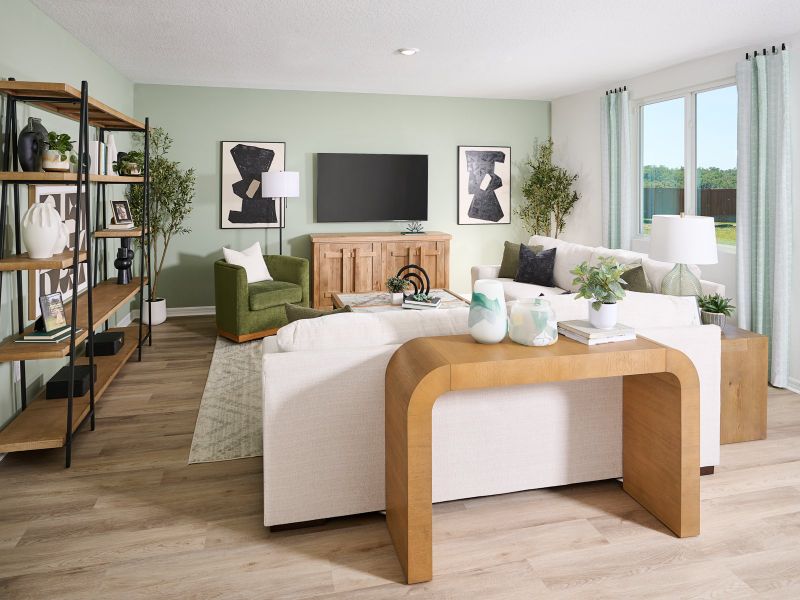 Furnished interior in a model home at Hilltop Vistas in Dade City (Image 5).