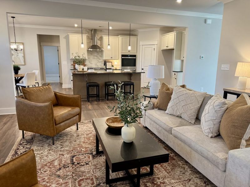 Furnished interior in a model home at Springside Reserve in Powder Springs (Image 37).