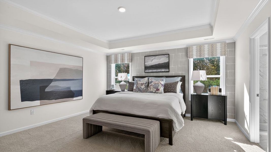 Furnished interior in a model home at The Manors at Martin Farms in Aberdeen (Image 12).