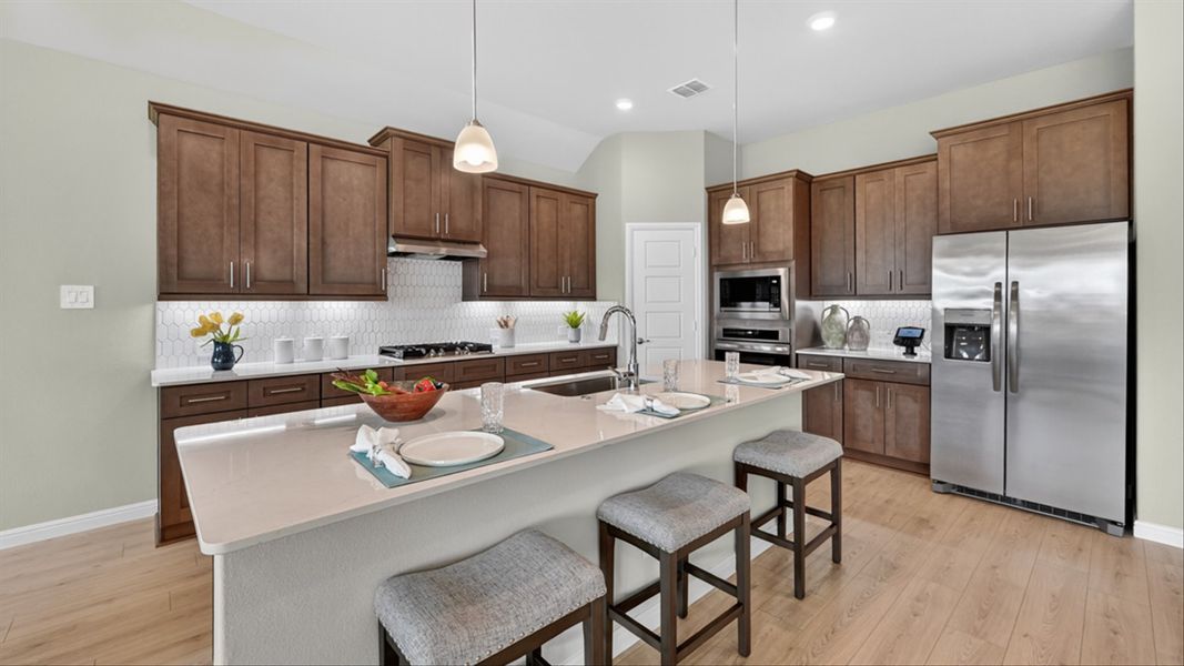 Furnished interior in a model home at Lakeview Pointe in Grand Prairie (Image 20).