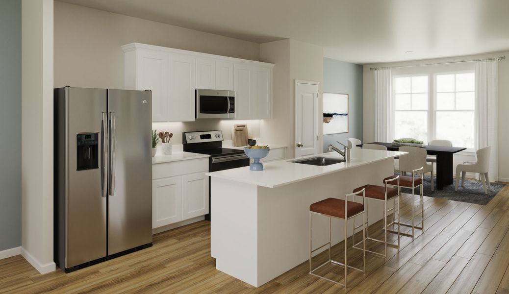 A beautifully designed kitchen with modern finishes and thoughtful functionality