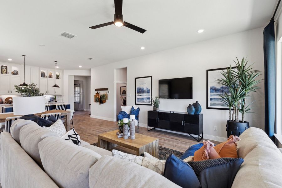 Furnished interior in a model home at Pirate Village in Granbury (Image 13).