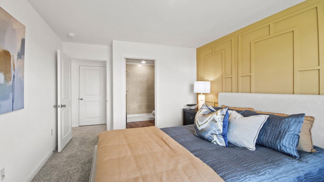 Furnished interior in a model home at Castles Edge in Willis (Image 8).