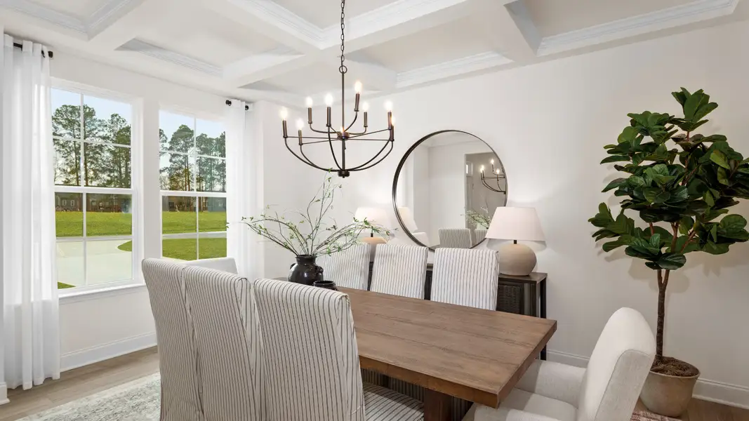 Furnished interior in a model home at Jasper's Landing in Four Oaks (Image 6).