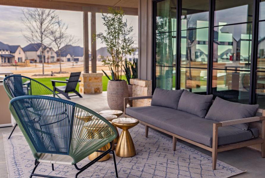 Outdoor Patio Lounge at M3 Ranch Amenity Center