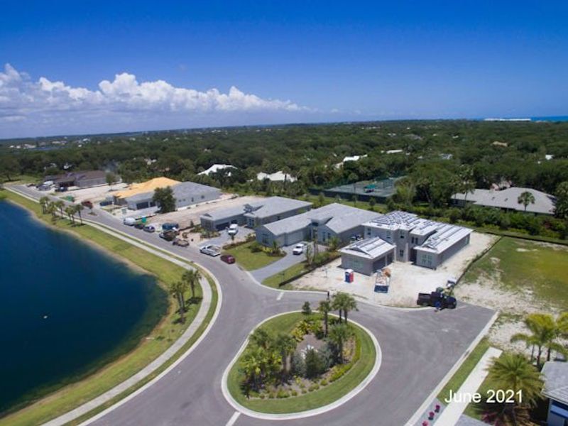 Aerial view of the The Strand community in Vero Beach, FL, showing layout and nearby surroundings (Image 38).