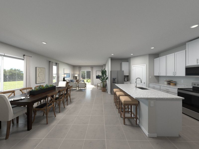 Furnished interior in a model home at Kings Creek - Premier Series in Jacksonville (Image 7).