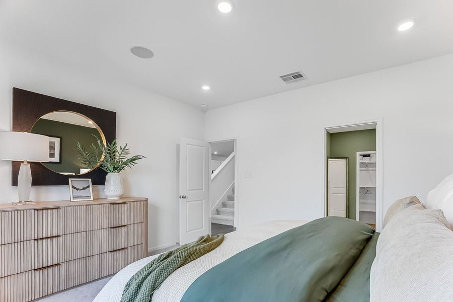 Furnished interior in a model home at Raburn Reserve 50s in Tomball (Image 65).