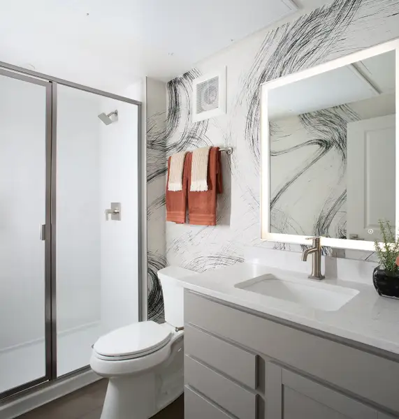 Furnished interior in a model home at The Scene at Sloan's Lake in Denver (Image 7).