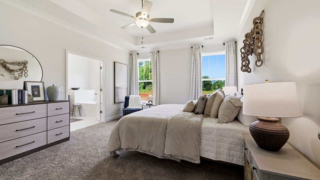 Furnished interior in a model home at Arrowood Acres in Enoree (Image 30).