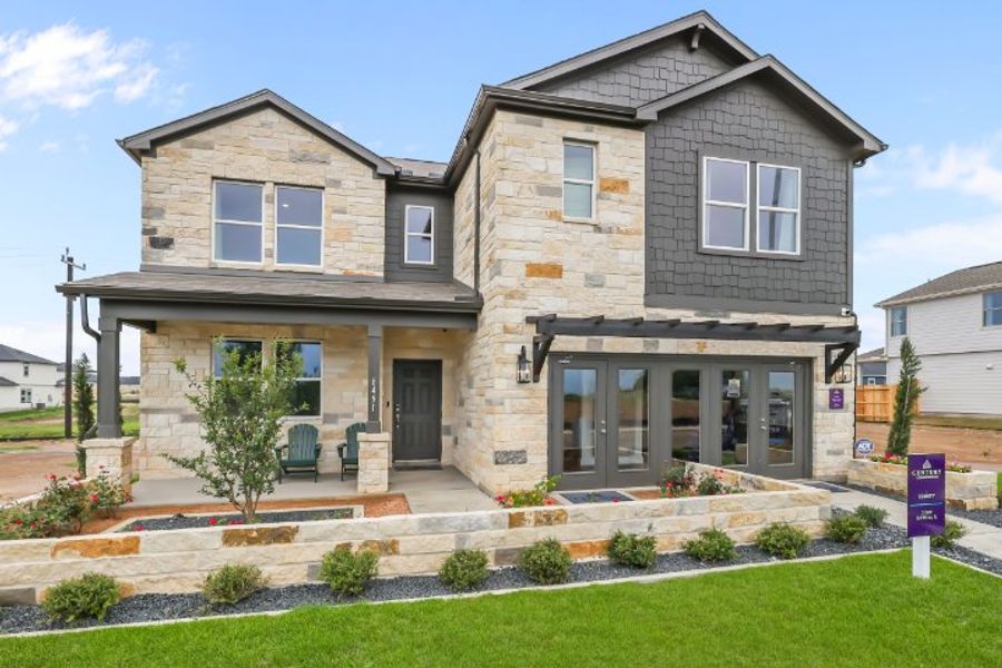 A house with a front yard. A house with a front yard.