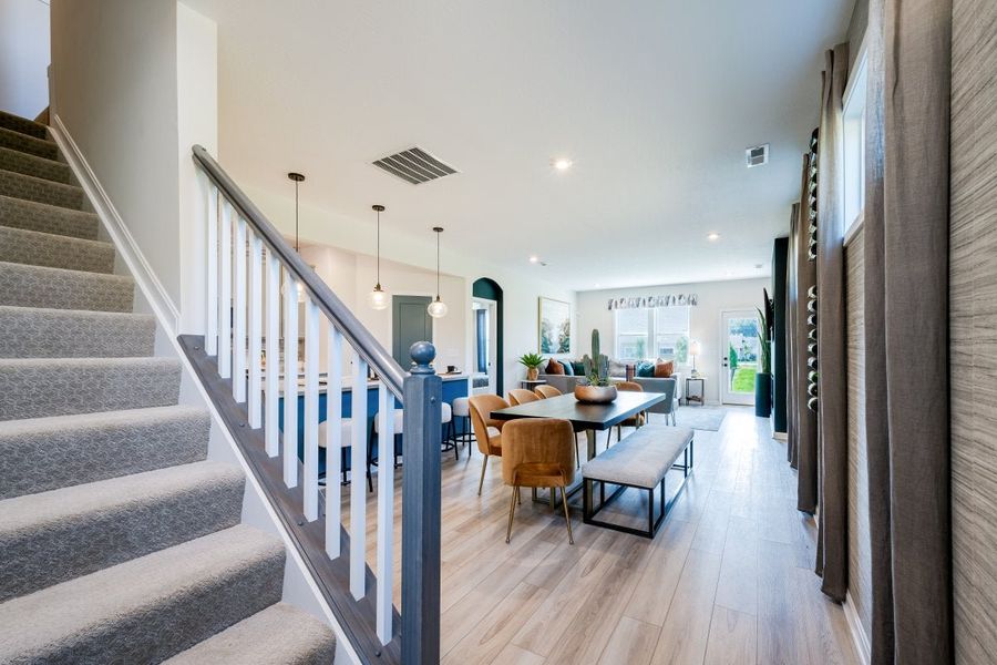 Furnished interior in a model home at Windcrest Farms in Louisville (Image 30).