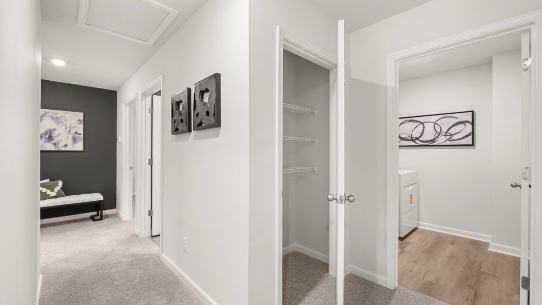 Furnished interior in a model home at Sheffield Highlands in Dallas (Image 31).