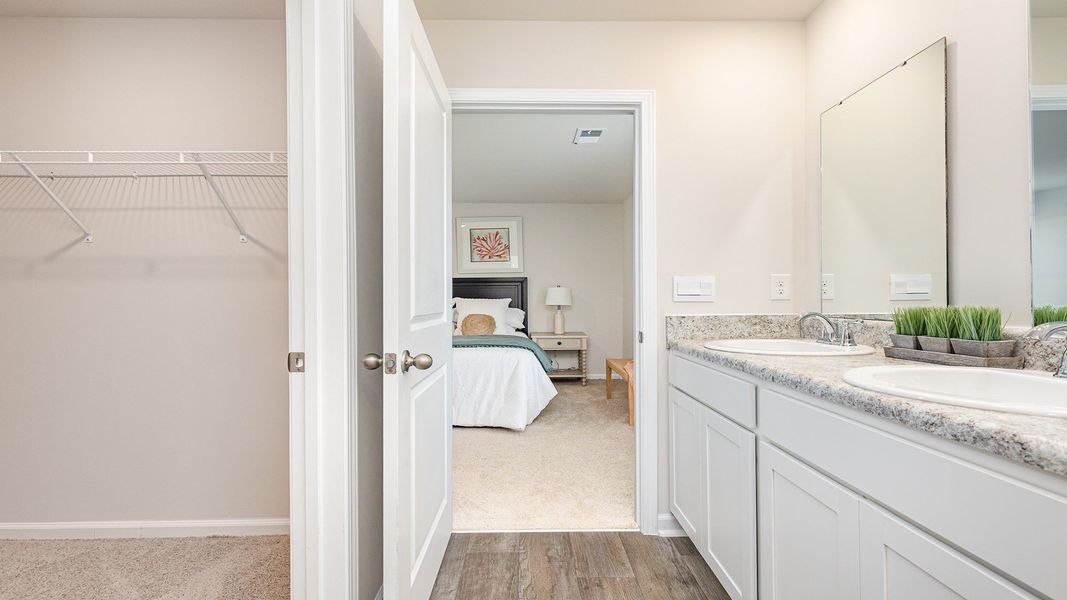 Furnished interior in a model home at Silver Oaks in Ocean Isle Beach (Image 16).