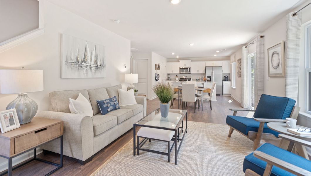 Furnished interior in a model home at Treemont Commons in Wellford (Image 13).