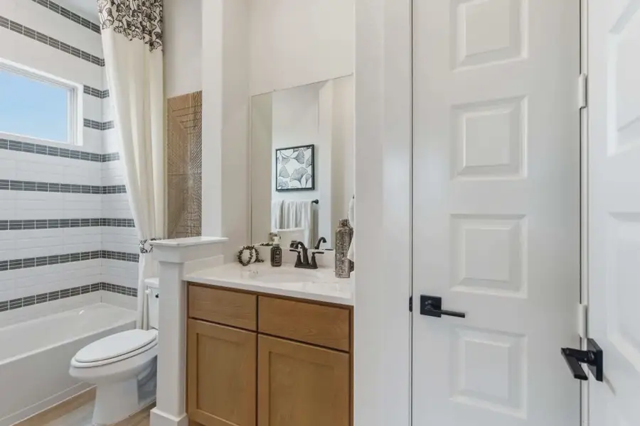 Furnished interior in a model home at Buffalo Crossing in Cibolo (Image 13). Furnished interior in a model home at Buffalo Crossing in Cibolo (Image 13).
