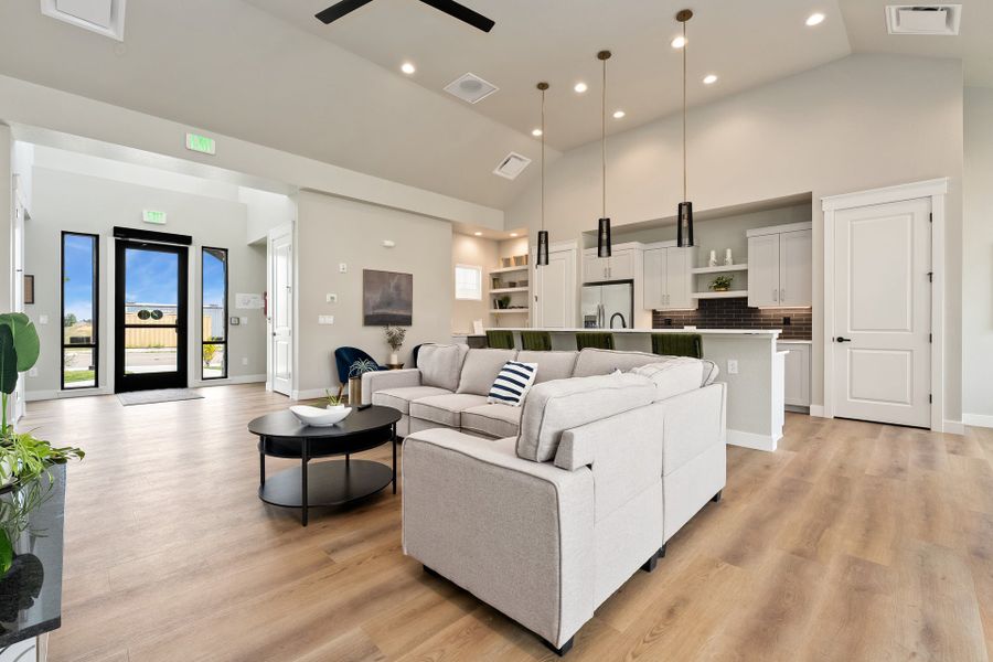 Furnished interior in a model home at Highlands at Fox Hill in Longmont (Image 24). Furnished interior in a model home at Highlands at Fox Hill in Longmont (Image 24).