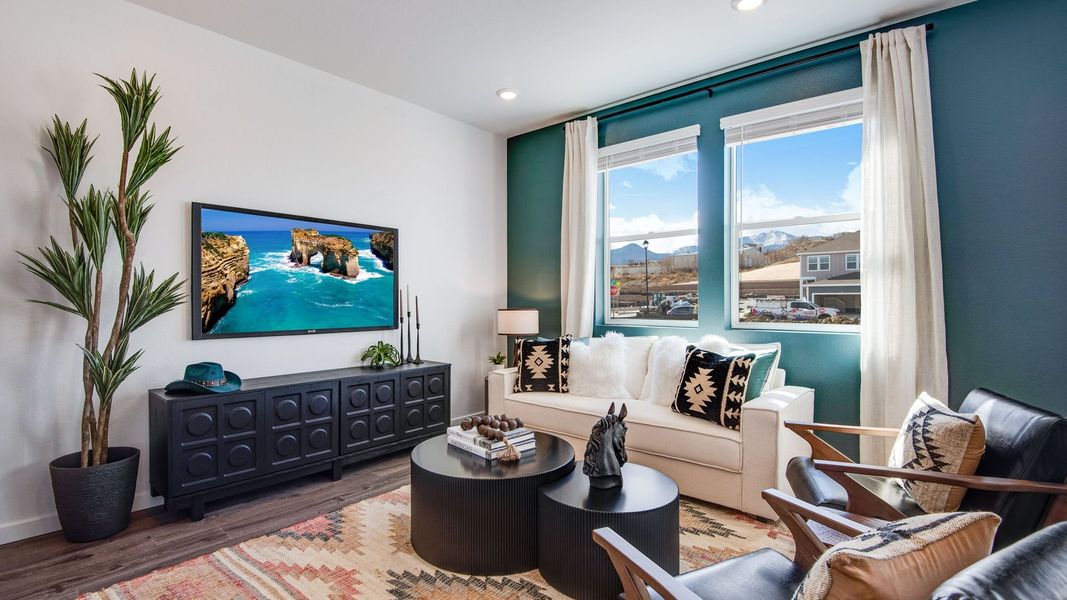 Furnished interior in a model home at Ellston Park in Colorado Springs (Image 4). Furnished interior in a model home at Ellston Park in Colorado Springs (Image 4).