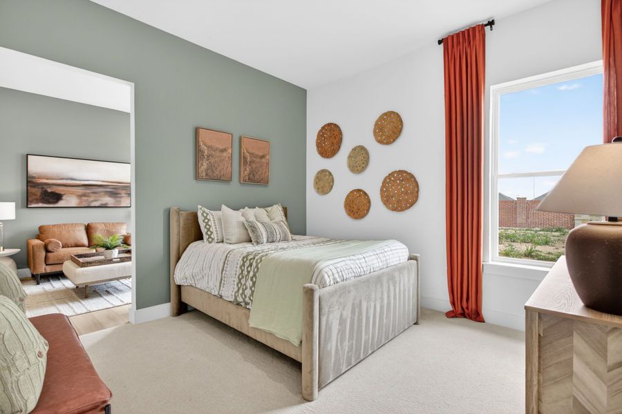 Furnished interior in a model home at Wildflower Ranch in Fort Worth (Image 37).
