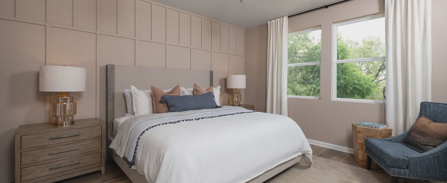 Furnished interior in a model home at Covered Bridge in Hutto (Image 13).