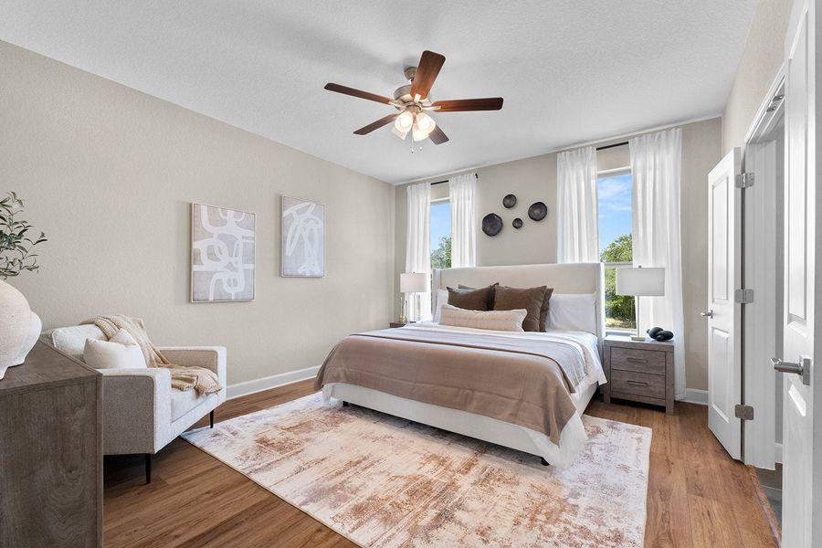 Furnished interior in a model home at Friedrich Hill in San Antonio (Image 47).