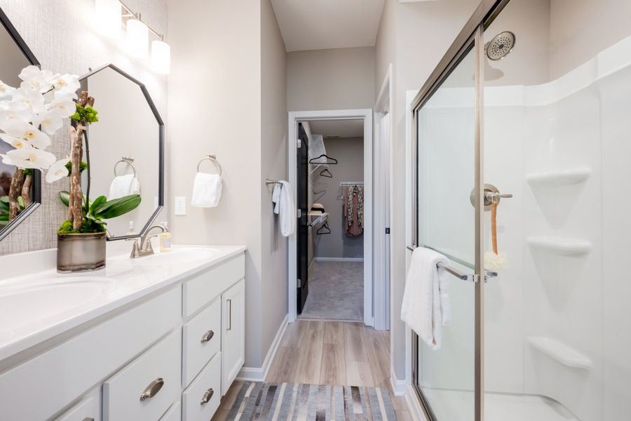 Furnished interior in a model home at Villas at Gold Creek in Dawsonville (Image 22).