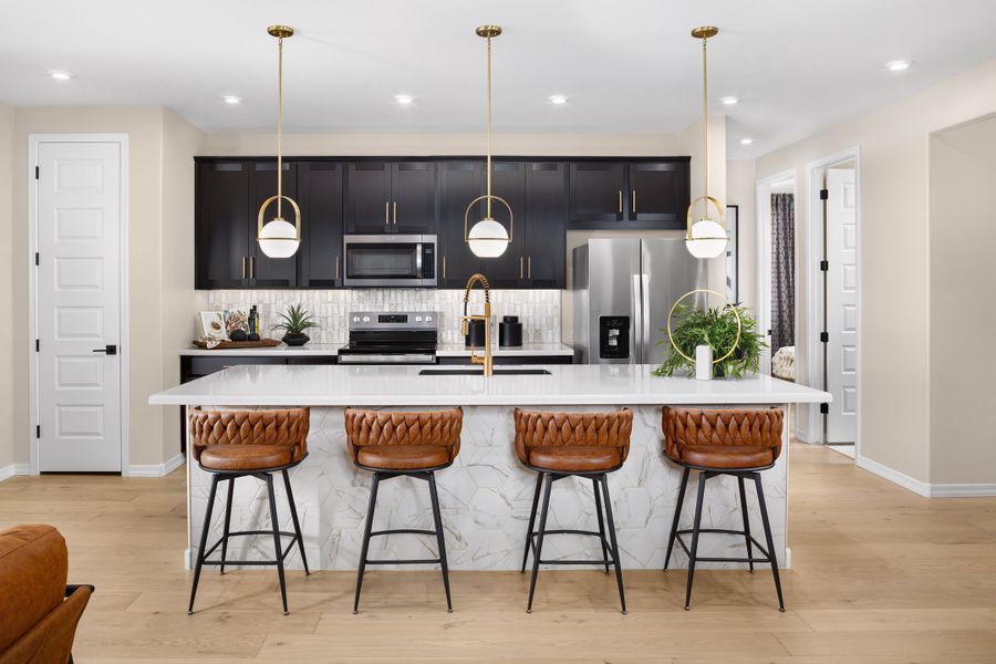 Furnished interior in a model home at Marbella at Windrose in Waddell (Image 5).