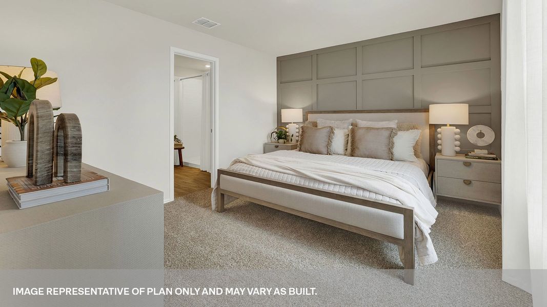 Furnished interior in a model home at Lantana in Lockhart (Image 18).