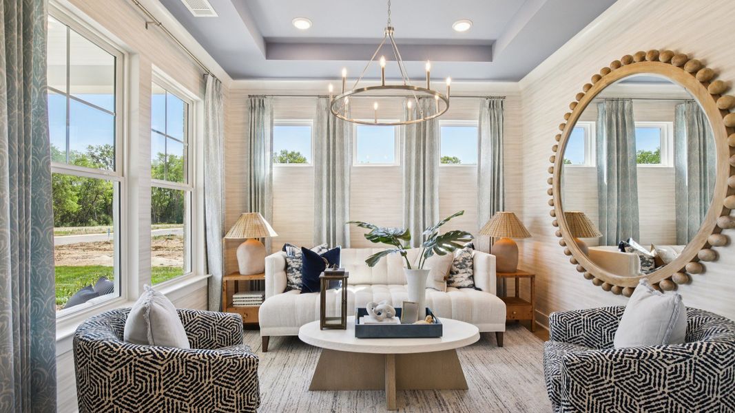 Furnished interior in a model home at Sagewood in Dawsonville (Image 19). Furnished interior in a model home at Sagewood in Dawsonville (Image 19).