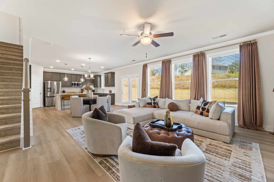 Furnished interior in a model home at Highland Park in Stonecrest (Image 11). Furnished interior in a model home at Highland Park in Stonecrest (Image 11).