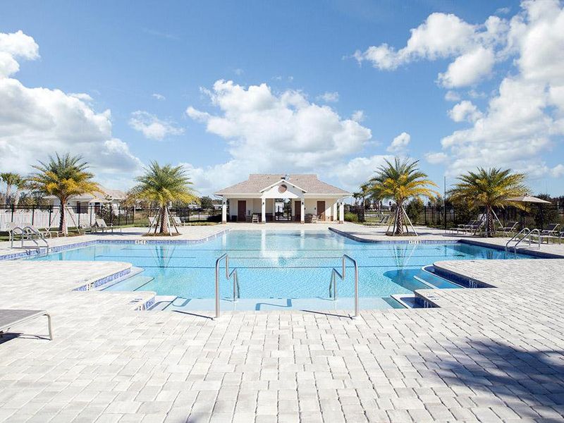 Imagine taking a dip in this refreshing pool on hot summer days.