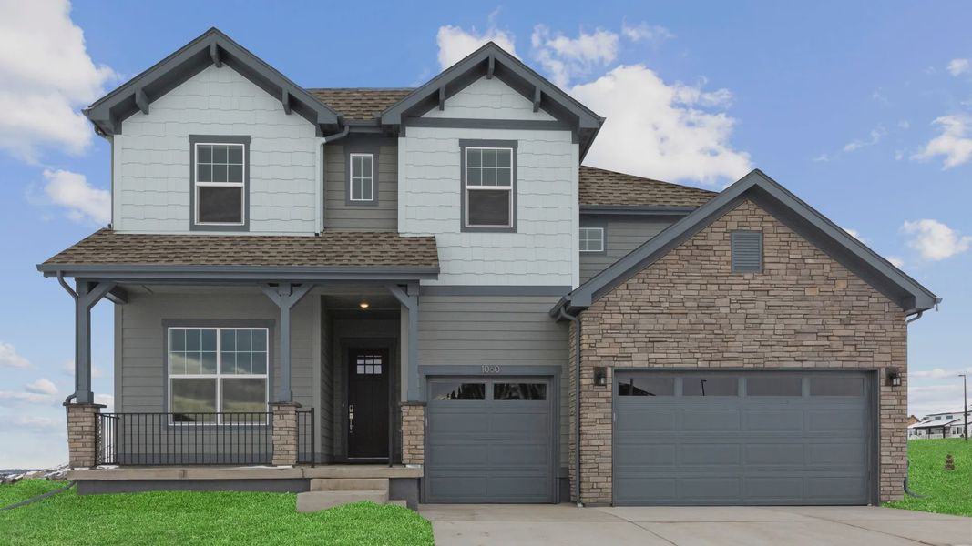 Experience refined living with gabled roofs and stone facade in Colorado's Montaine community.