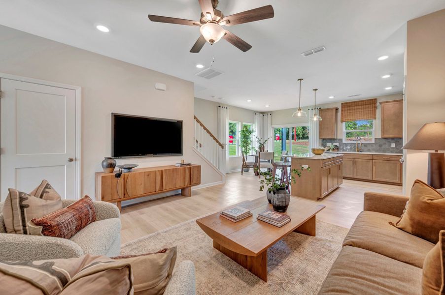 Furnished interior in a model home at Townes on Leesville in Durham (Image 4).