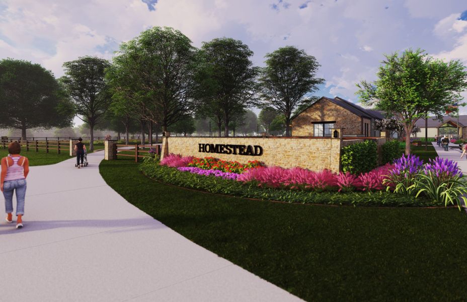 Entrance to the Legacy community in League City, TX, featuring signage and landscaping (Image 14).