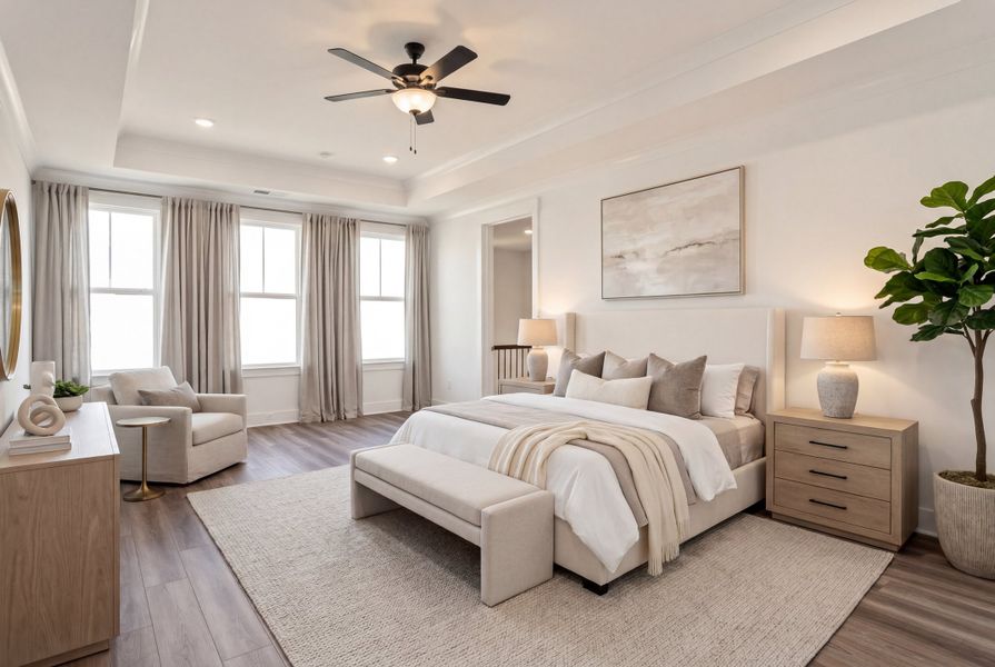 Furnished interior in a model home at Shelton Square in Murfreesboro (Image 8).