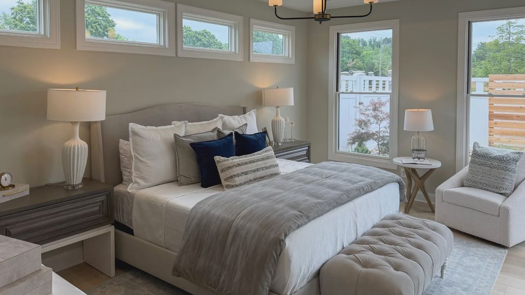 Furnished interior in a model home at The Courtyards at Hodges Farm in Charlotte (Image 33).