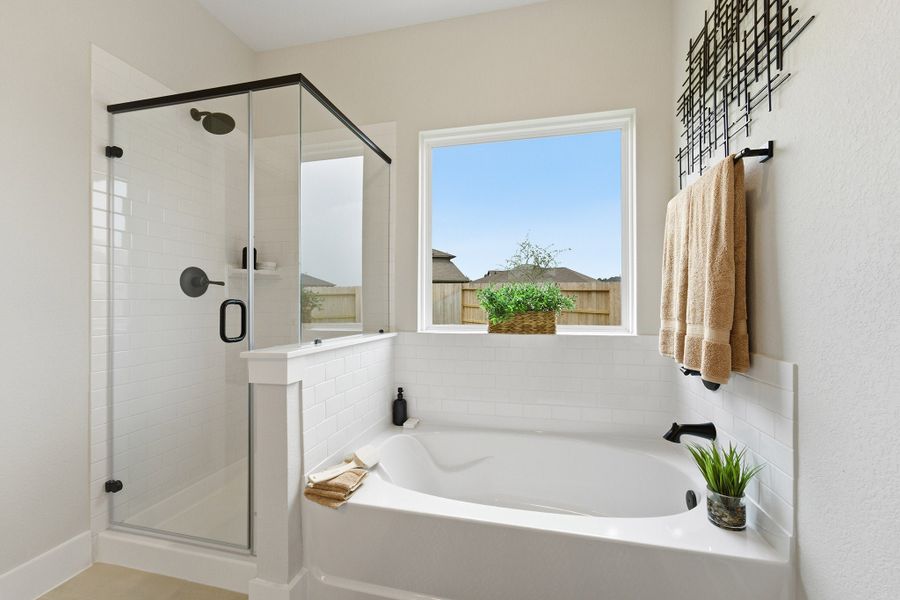 Furnished interior in a model home at Pecan Estates in Crosby (Image 38).