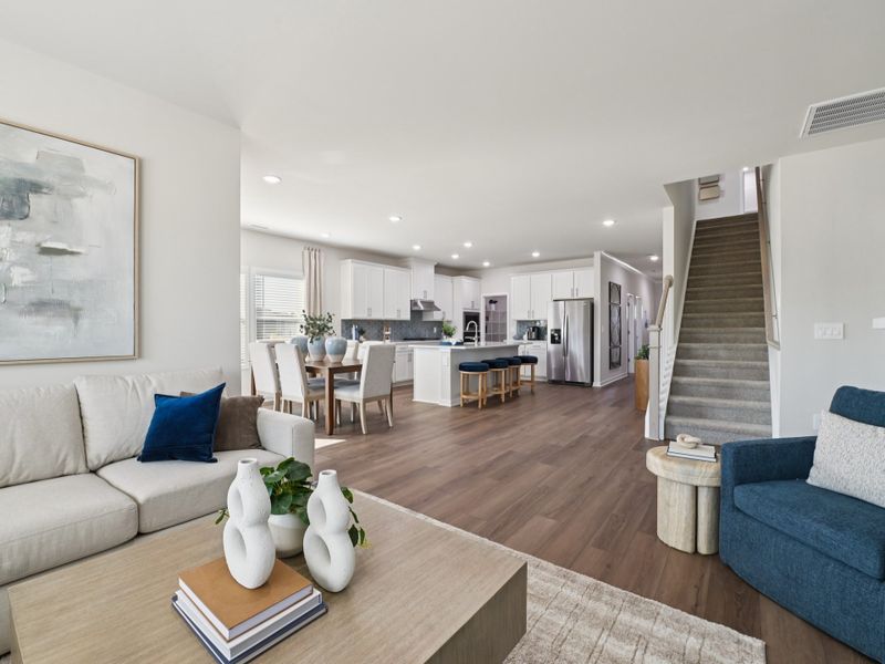 Furnished interior in a model home at Marshburn Landing - Signature Series in Wendell (Image 7).
