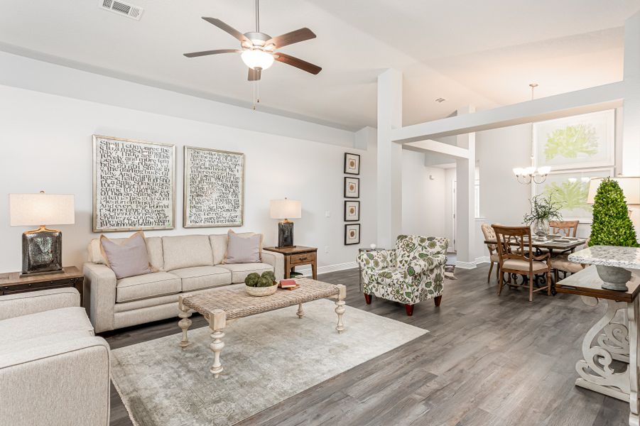 Furnished interior in a model home at Riverwalk in Freeport (Image 1). Furnished interior in a model home at Riverwalk in Freeport (Image 1).