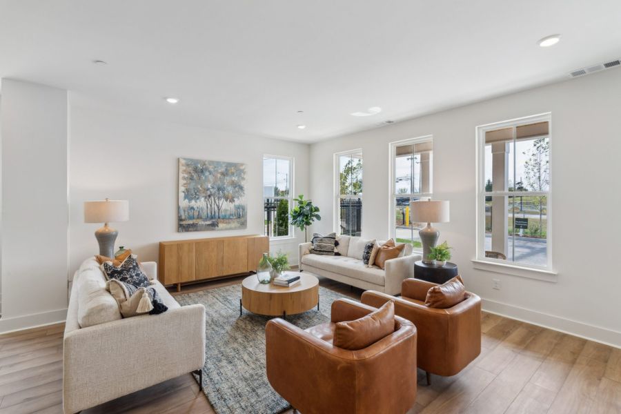 Furnished interior in a model home at Nearwater Place in Hendersonville (Image 5). Furnished interior in a model home at Nearwater Place in Hendersonville (Image 5).