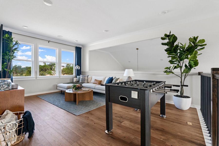 Furnished interior in a model home at Park Collection at Heritage in Dripping Springs (Image 6).